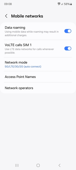 Turn Data roaming on or off