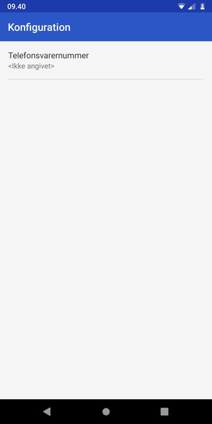 Vælg Telefonsvarernummer