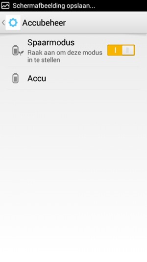 Selecteer Spaarmodus