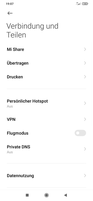 Wählen Sie Persönlicher Hotspot