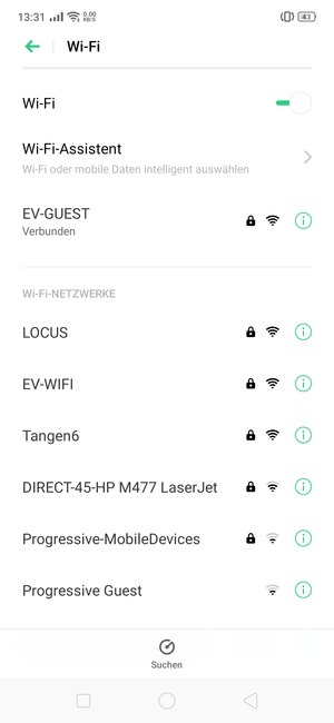 Sie sind nun mit dem WLAN-Netzwerk verbunden