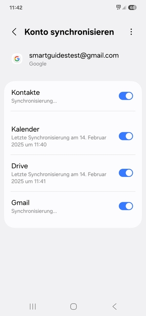 Ihre Daten werden synchronisiert