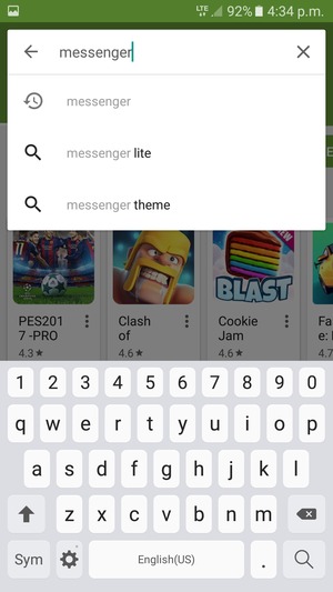 Enter the app name and select Search