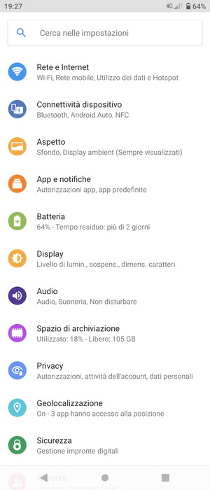 Seleziona Rete e Internet