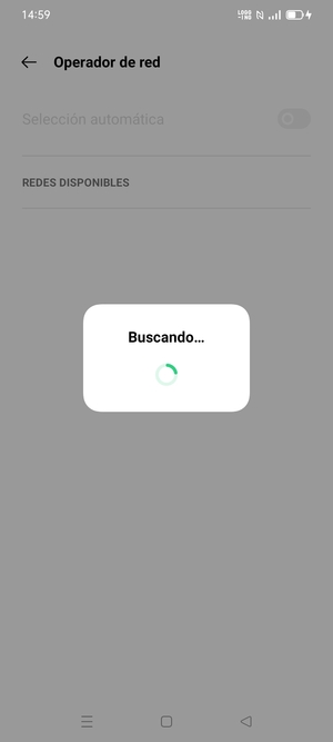 Espere a que la búsqueda termine