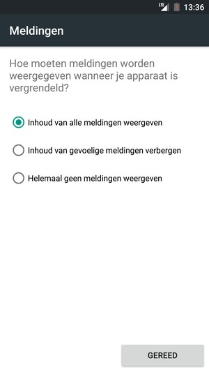 Selecteer uw voorkeursoptie en selecteer GEREED