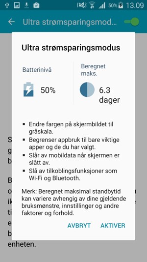 Velg AKTIVER