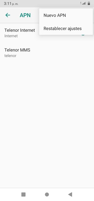 Seleccione Restablecer ajustes