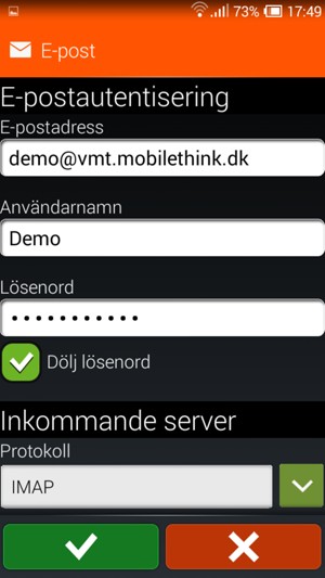 Ange Användarnamn