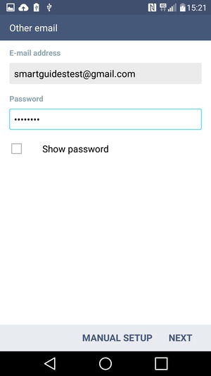 Enter your Gmail or Hotmail address and password. Select NEXT
