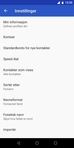 Bla til og velg Importér