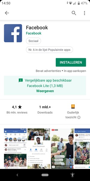 Selecteer INSTALLEREN