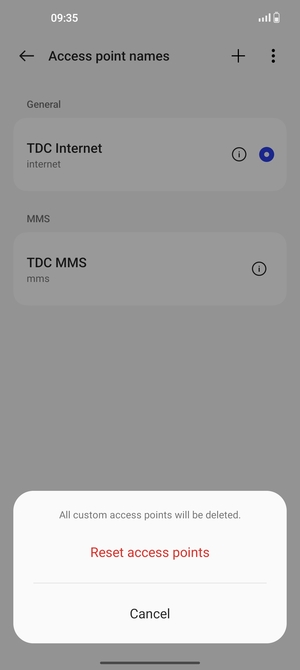 Select Reset access points