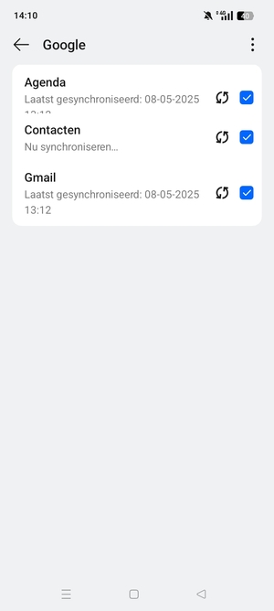 Uw gegevens worden gesynchroniseerd