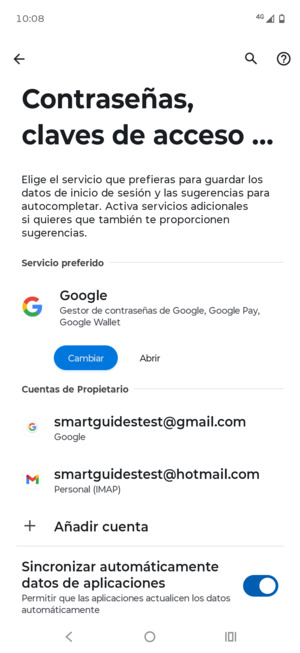 Seleccione su cuenta Google