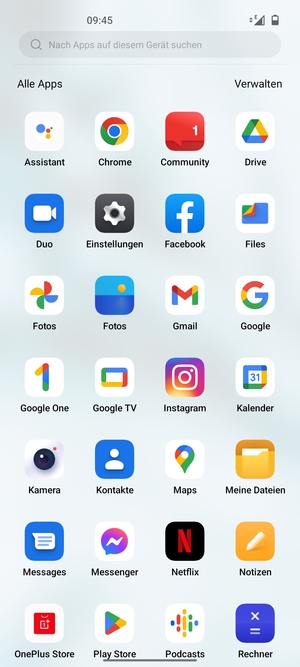 Wählen Sie Einstellungen