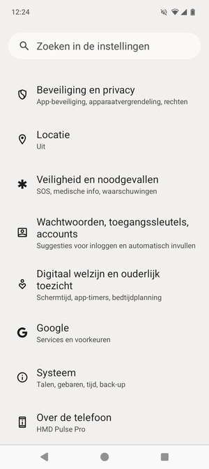 Scroll naar en selecteer Wachtwoorden, toegangssleutels, accounts