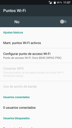 Seleccione Configurar punto de acceso Wi-Fi