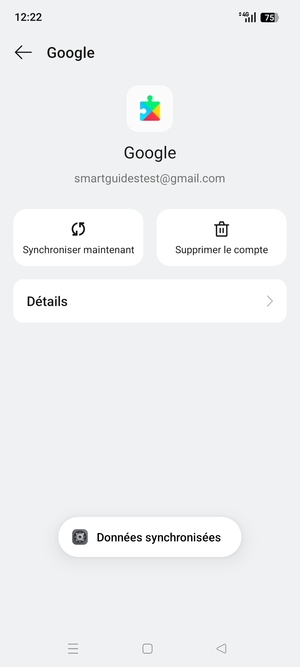 Vos informations seront synchronisées