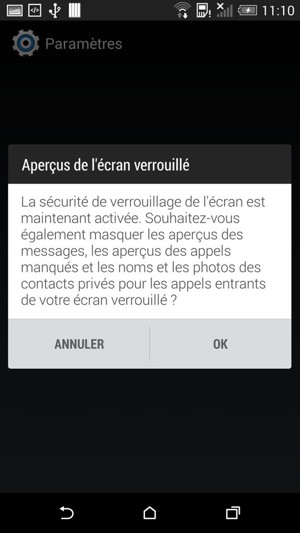 Sélectionnez OK
