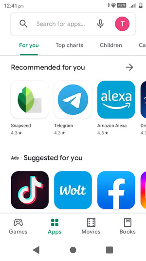 Select the search bar