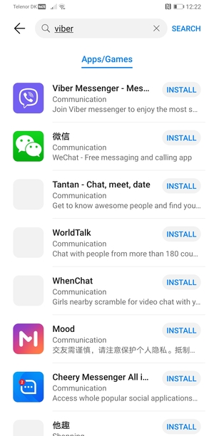 Select the app