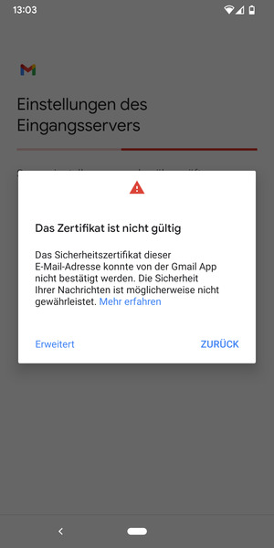 Wählen Sie ZURÜCK