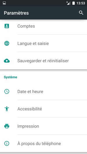 Faites défiler et sélectionnez À propos du télephone