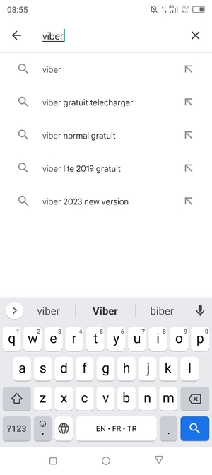 Saisissez le nom de l'appli et sélectionnez Rechercher