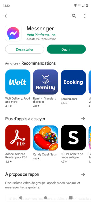 Sélectionnez Ouvrir