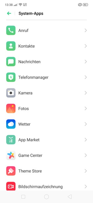 Scrollen Sie und wählen Sie Kontakte