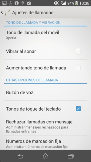 Seleccione Buzón de voz