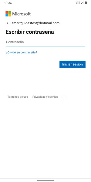 Introduzca su contraseña y seleccione Iniciar sesión