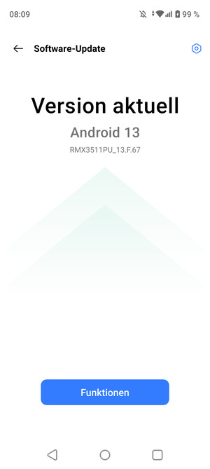 Falls Ihr Handy aktualisiert ist, wird Ihnen der folgende Bildschirm angezeigt
