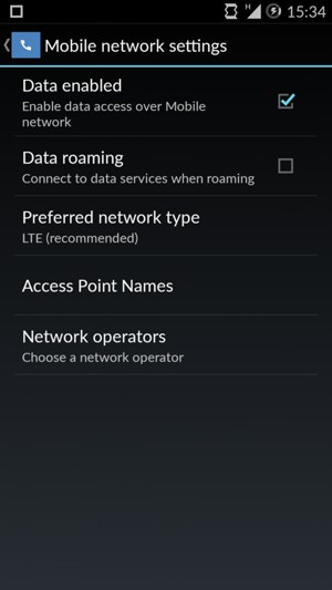 To change network if network problems occur, select Network operators