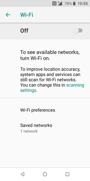 Turn Wi-Fi on