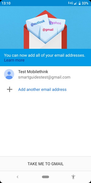 Select TAKE ME TO GMAIL