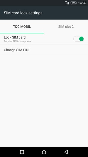 Select Public and Change SIM PIN