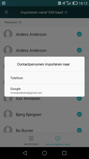 Selecteer uw Google-account