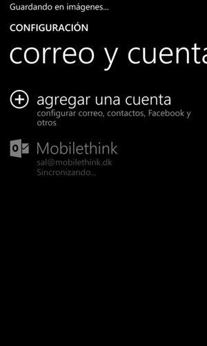 Seleccione agregar una cuenta