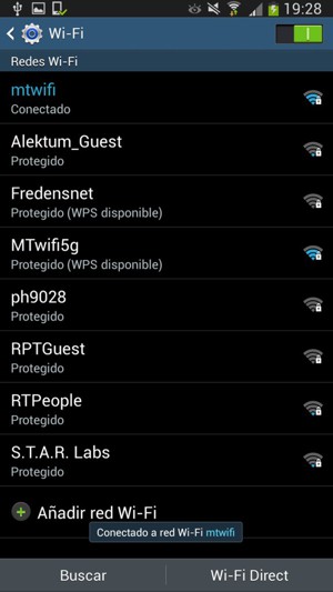 Ahora está conectado a la red Wi-Fi