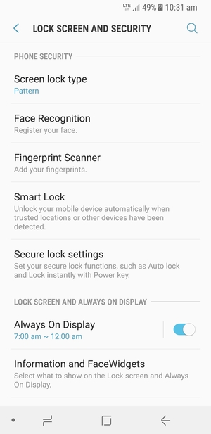 Your phone is now secure with a screen lock