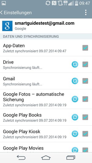 Ihre Kontakte von Google werden nun auf Ihr Handy synchronisiert