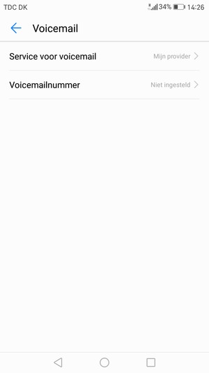 Selecteer Voicemailnummer
