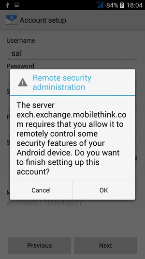 Select OK