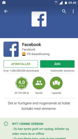 Vælg ÅBN