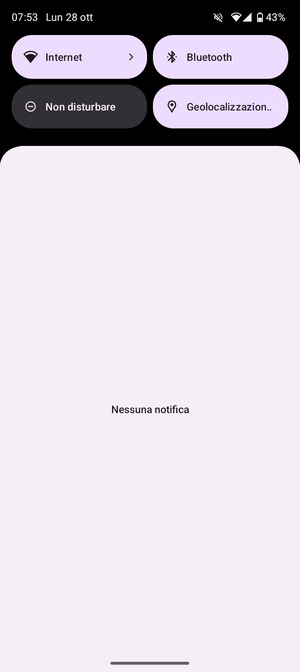 Scorri nuovamente verso il basso il menu in alto