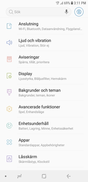 Välj Anslutning