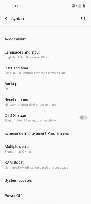 Select System updates
