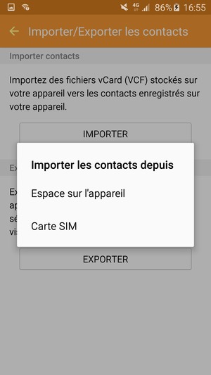 Sélectionnez Carte SIM